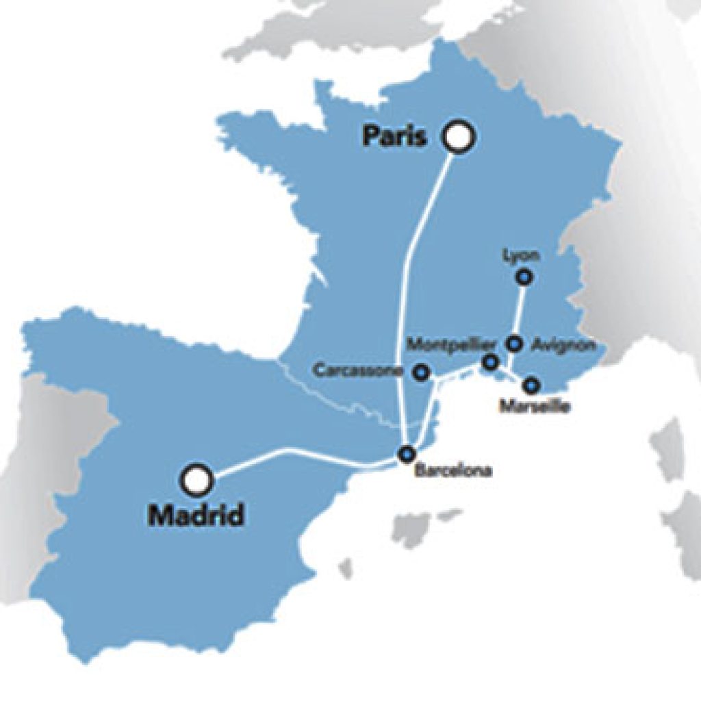 FRANCE SPAIN TRAIN ROUTE